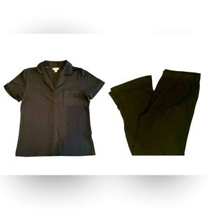 Super soft black button down pajama set. Sz. M. NWT